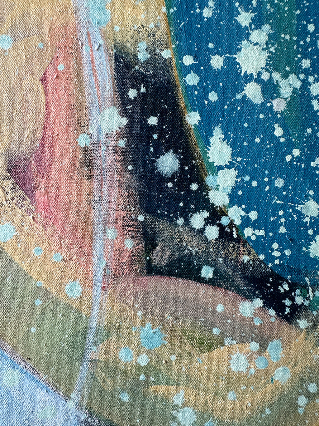 Painting by Diana Delgado titled "Overlapping Balloons with Splatters" - 5.