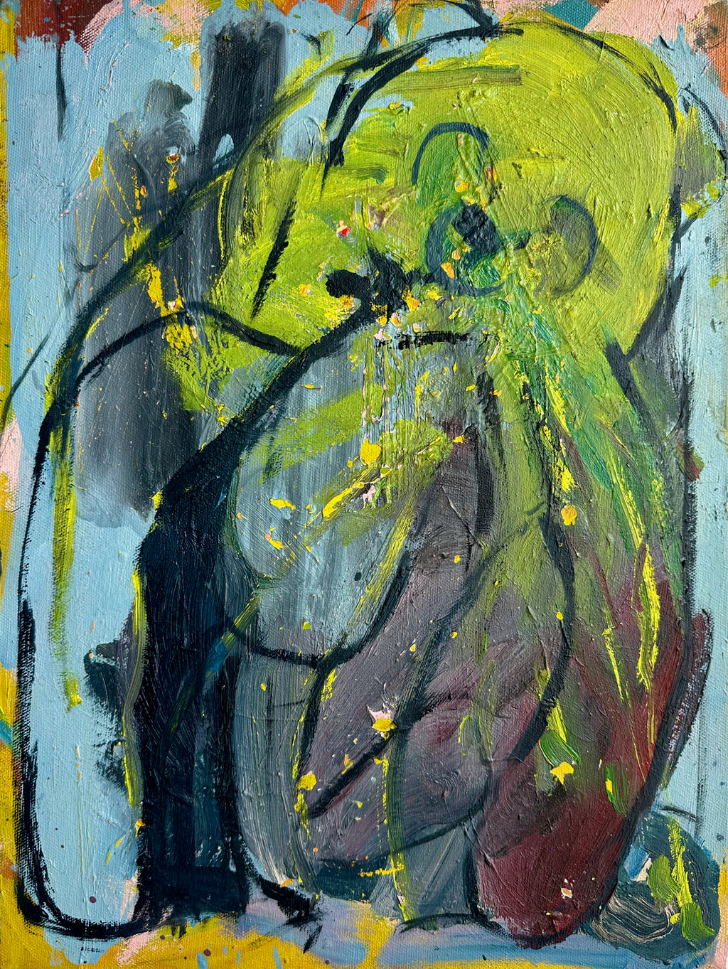 Painting by Diana Delgado titled "Panda" - 2.