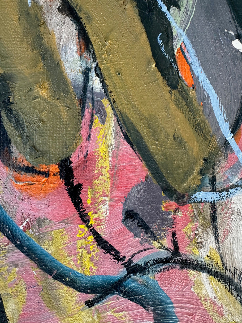 Painting by Diana Delgado titled "Puppy Legs" - 4.