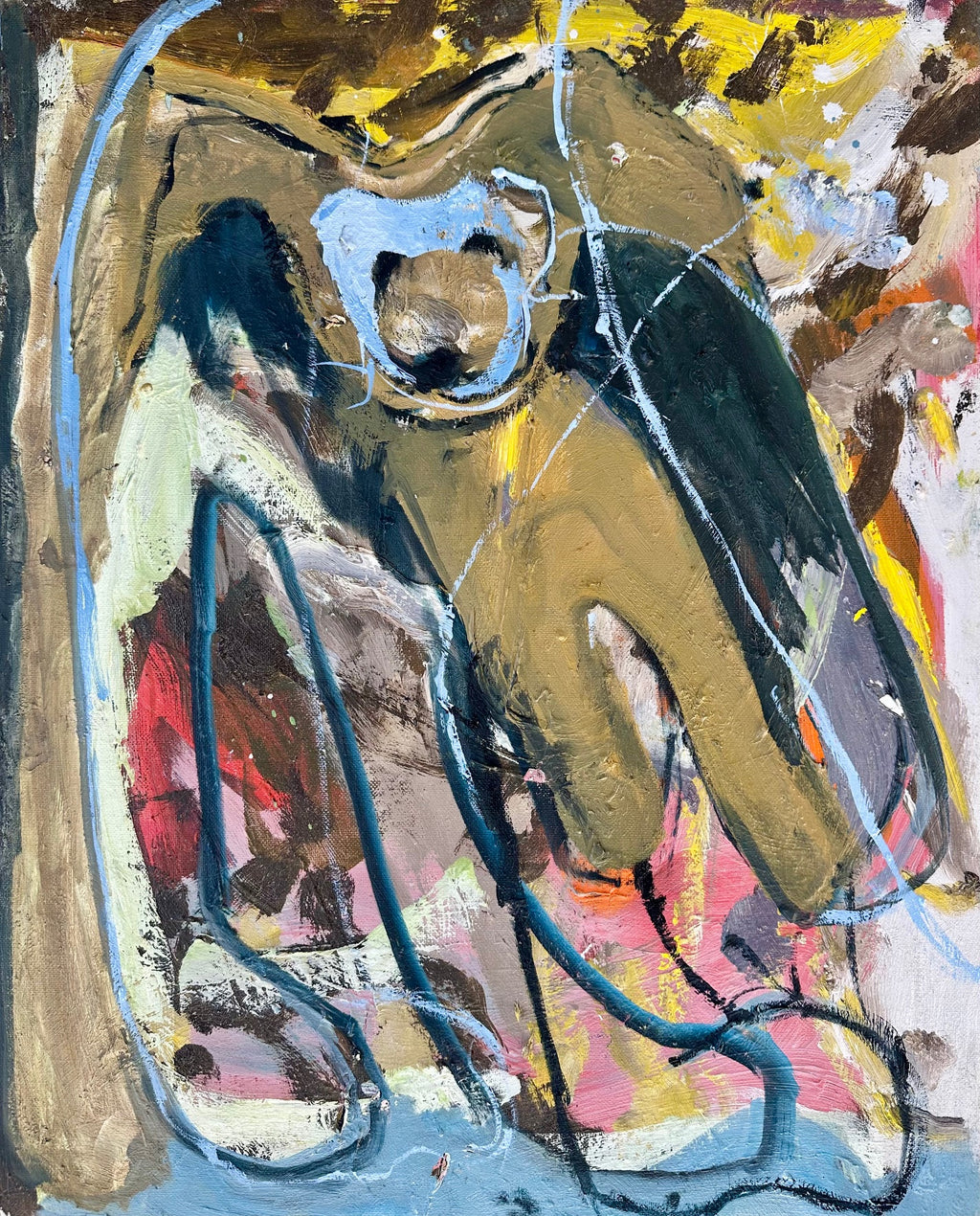 Painting by Diana Delgado titled "Puppy Legs" - 2.