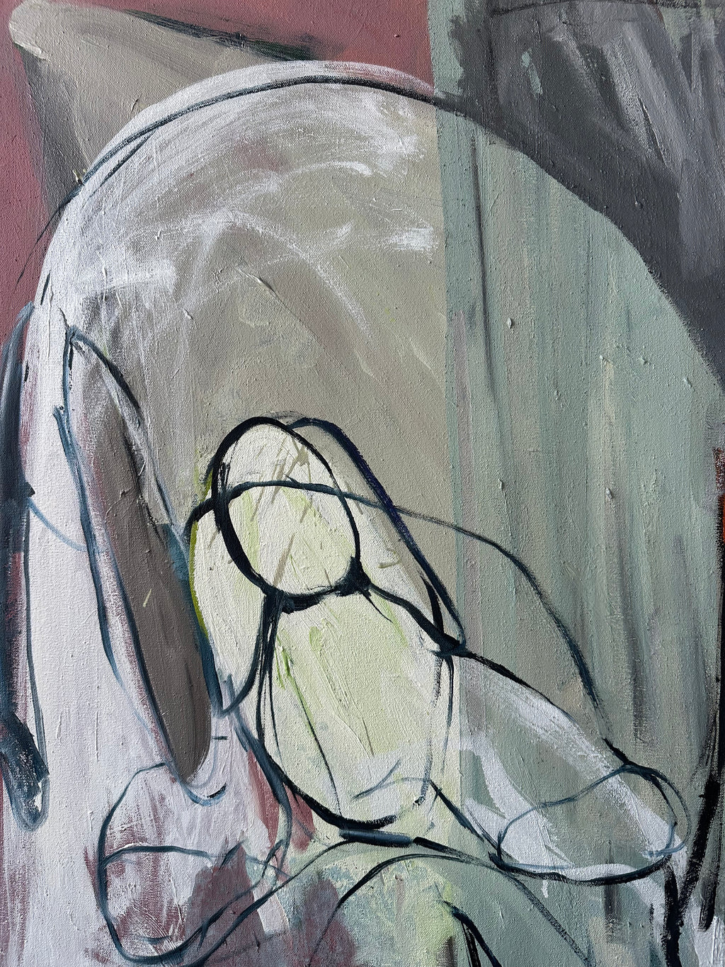 Painting by Diana Delgado titled "Rabbit (Rabb)" - 3.