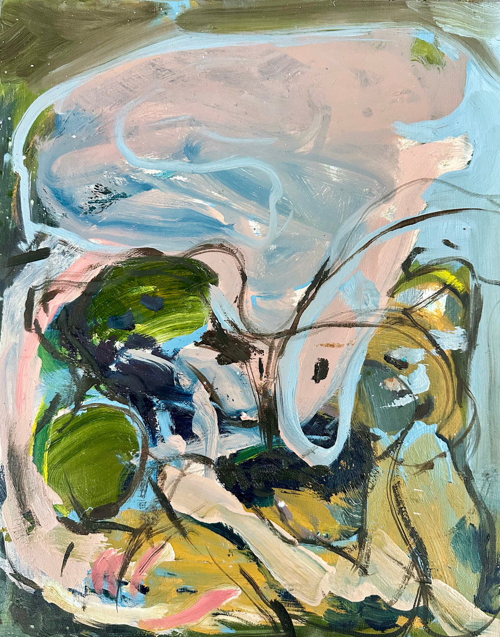 Painting by Diana Delgado titled "Study with Bears" - 2.