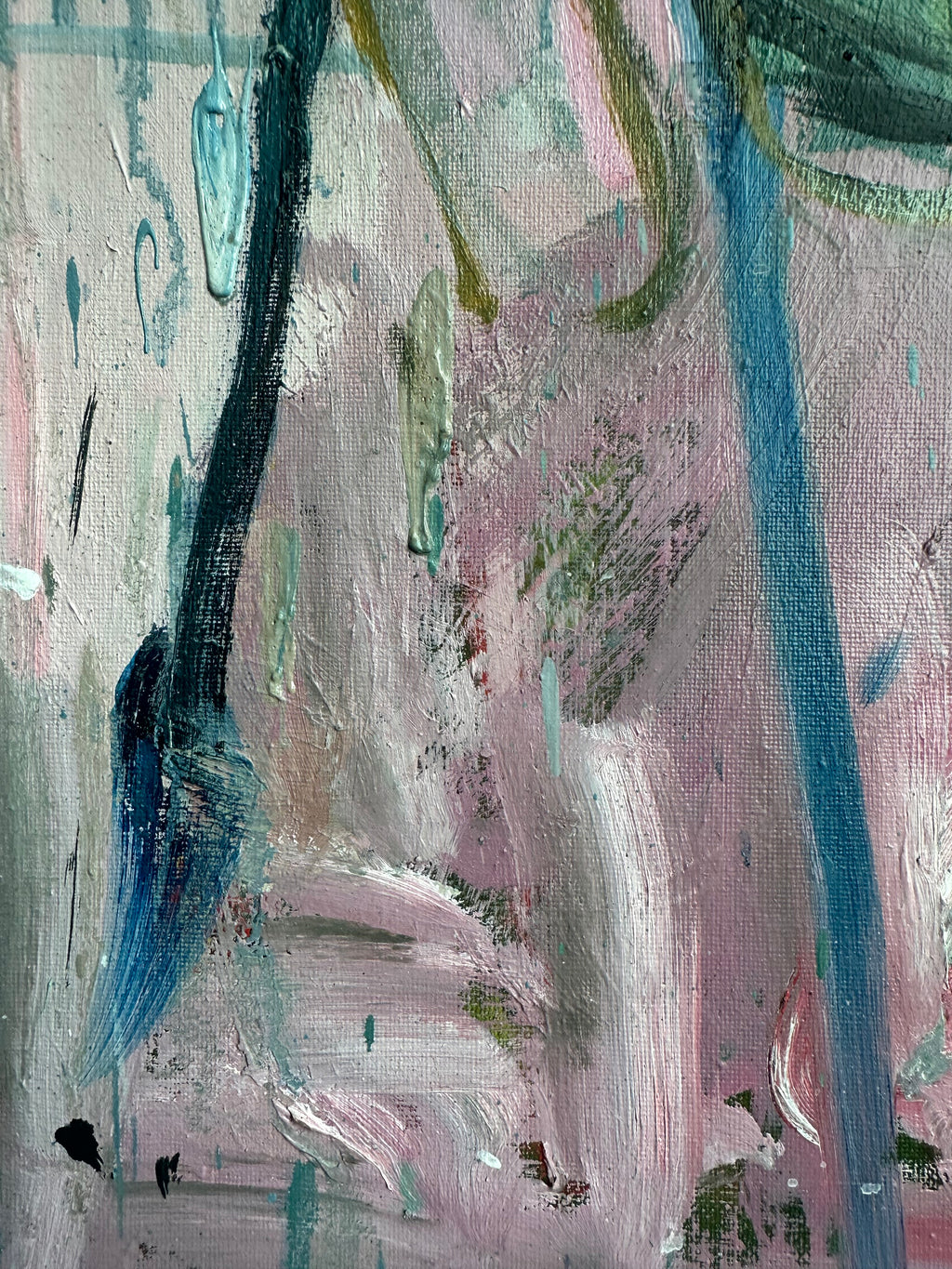 Painting by Diana Delgado titled "Teddy Bear (blue tail)" - 6.