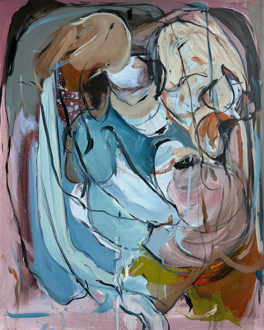 Painting by Diana Delgado titled "Touch Noses" - 2.