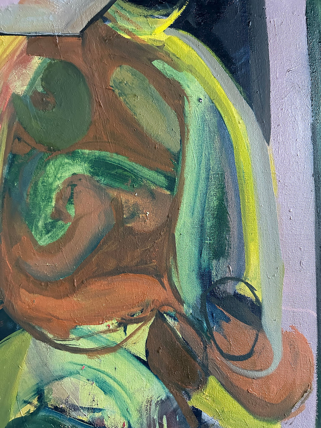 Painting by Diana Delgado titled "Untitled (In A Box)" - 4.