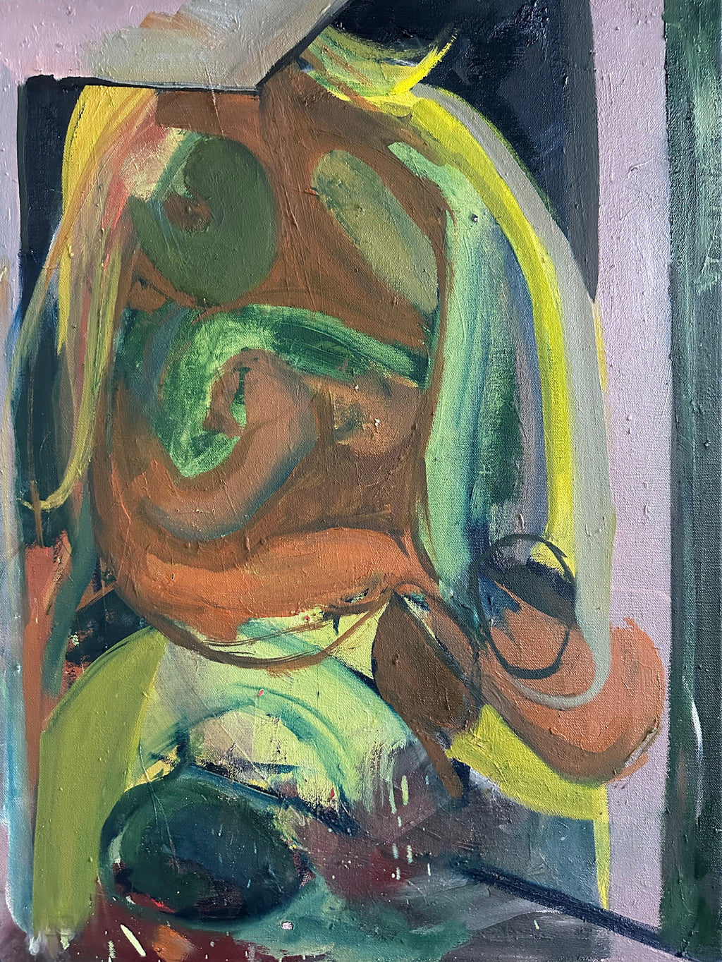 Painting by Diana Delgado titled "Untitled (In A Box)" - 2.