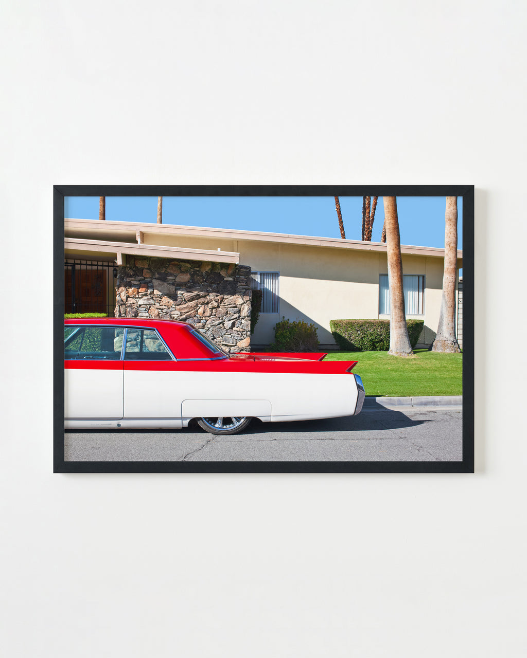 Photography by Dolly Faibyshev titled "Red and White Classic Ride" - 3.