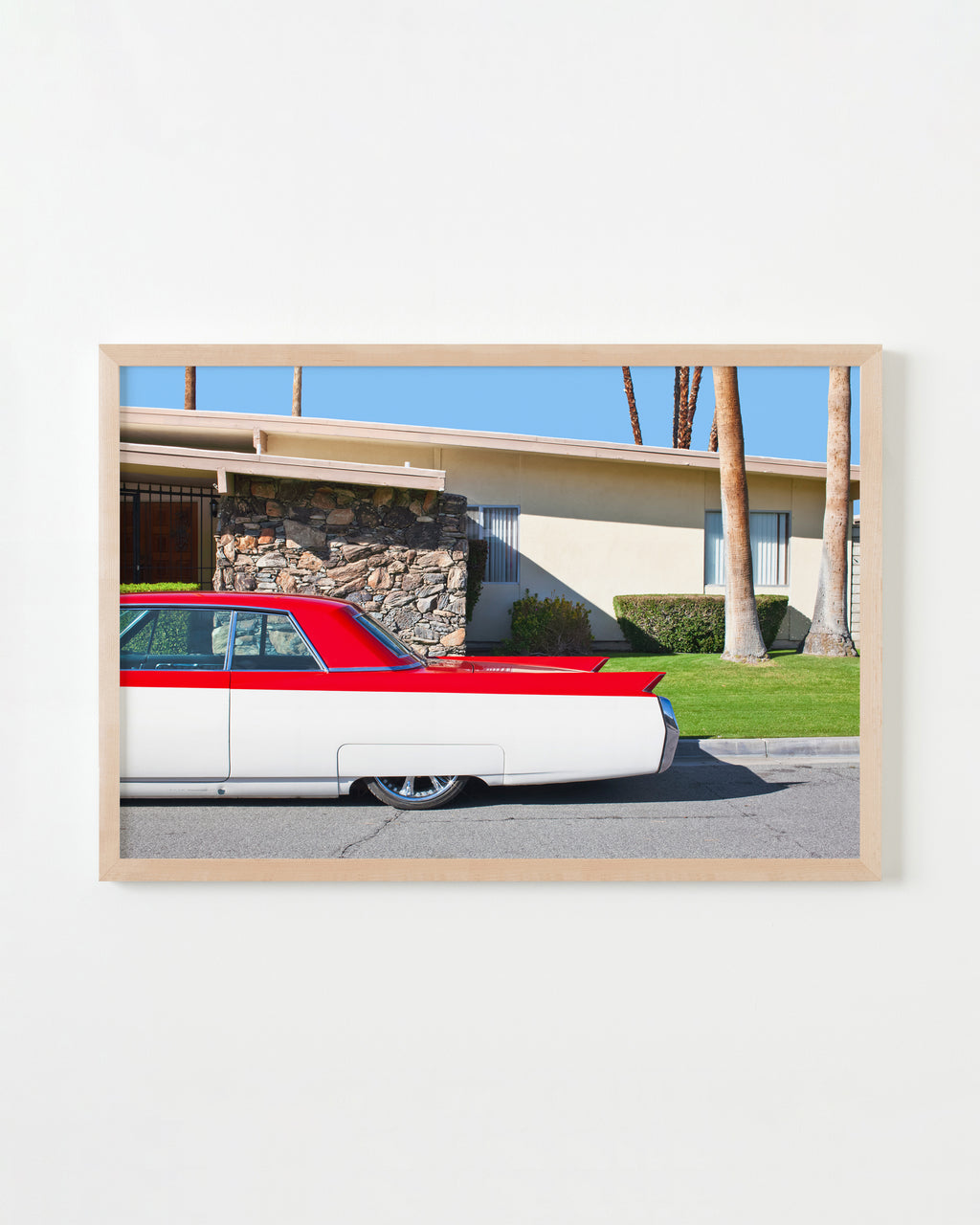 Photography by Dolly Faibyshev titled "Red and White Classic Ride" - 4.