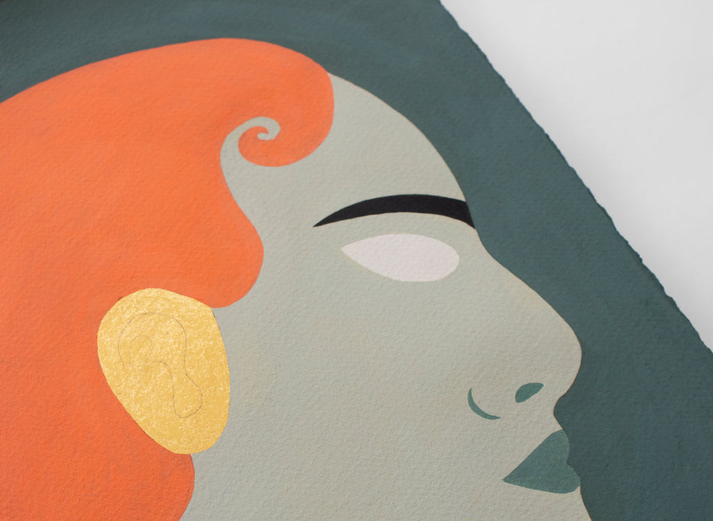 Painting by Rachel Levit Ruiz titled "Ear" - 4.