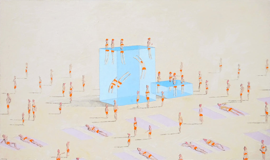 Painting by Eddie K titled "Pools B47-48" - 2.