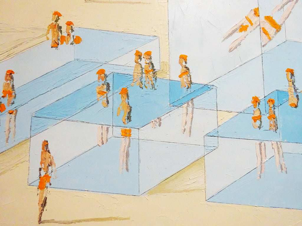 Painting by Eddie K titled "Pools R79-84" - 3.