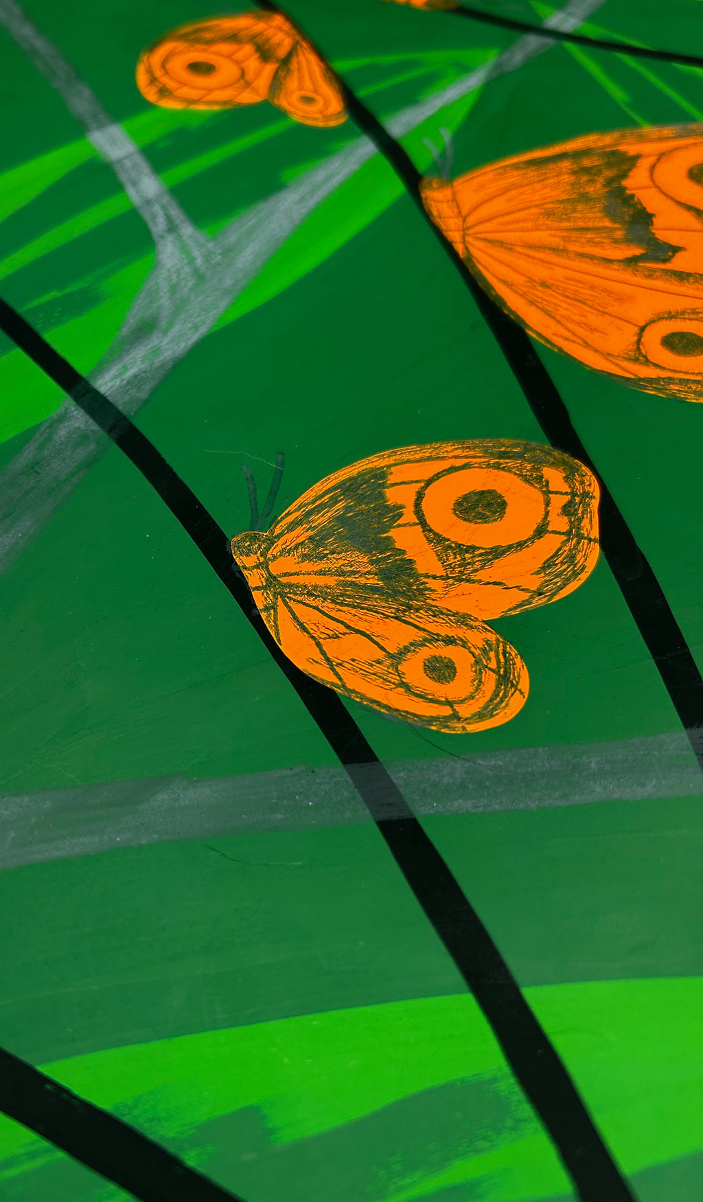 Painting by Eddie Perrote titled "Gathering" - 7.