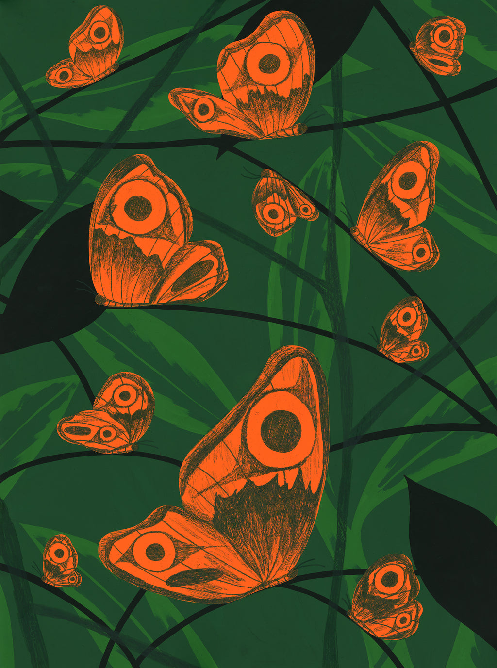 Painting by Eddie Perrote titled "Gathering" - 2.