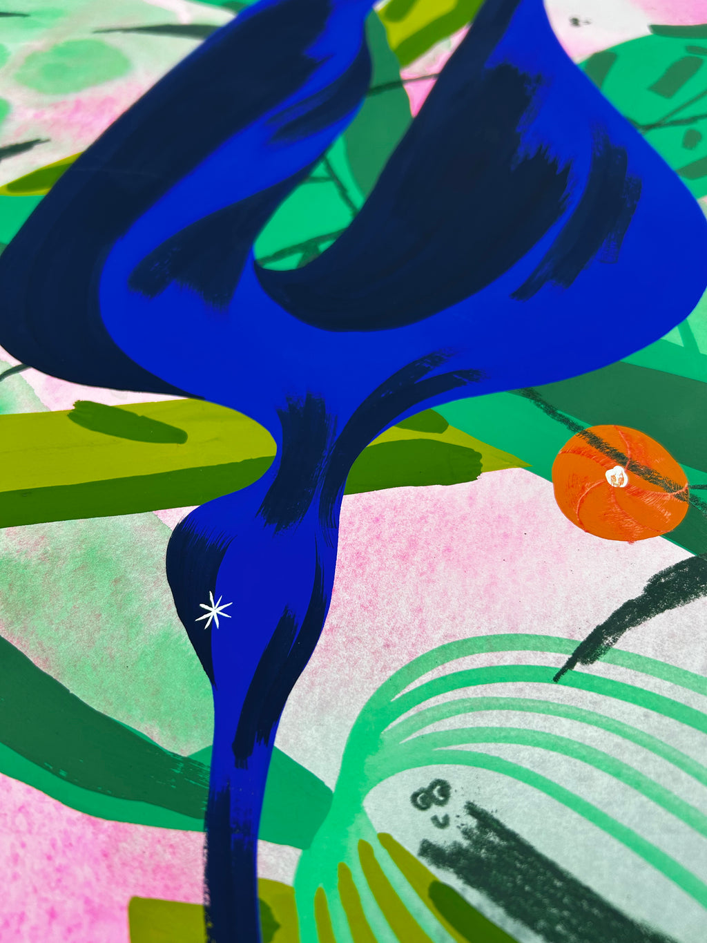 Painting by Eddie Perrote titled "Hummingbird" - 6.