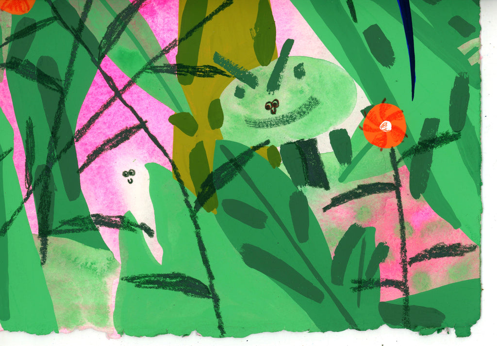 Painting by Eddie Perrote titled "Hummingbird" - 8.