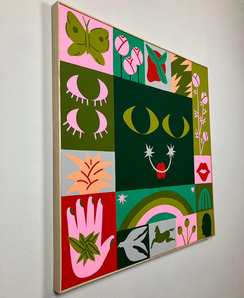 Painting by Eddie Perrote titled "Quilt of Dreams" - 9.