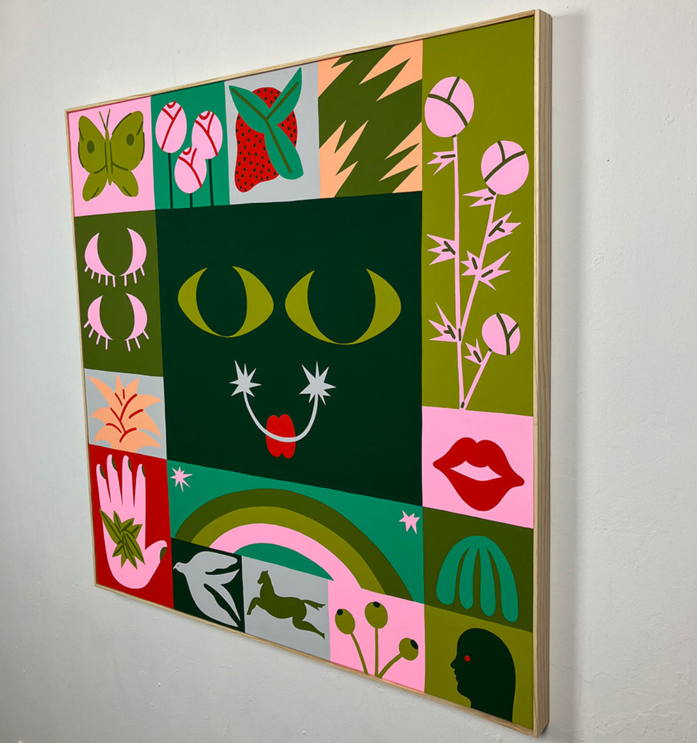 Painting by Eddie Perrote titled "Quilt of Dreams" - 7.