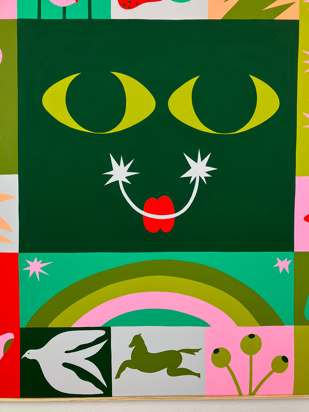 Painting by Eddie Perrote titled "Quilt of Dreams" - 5.