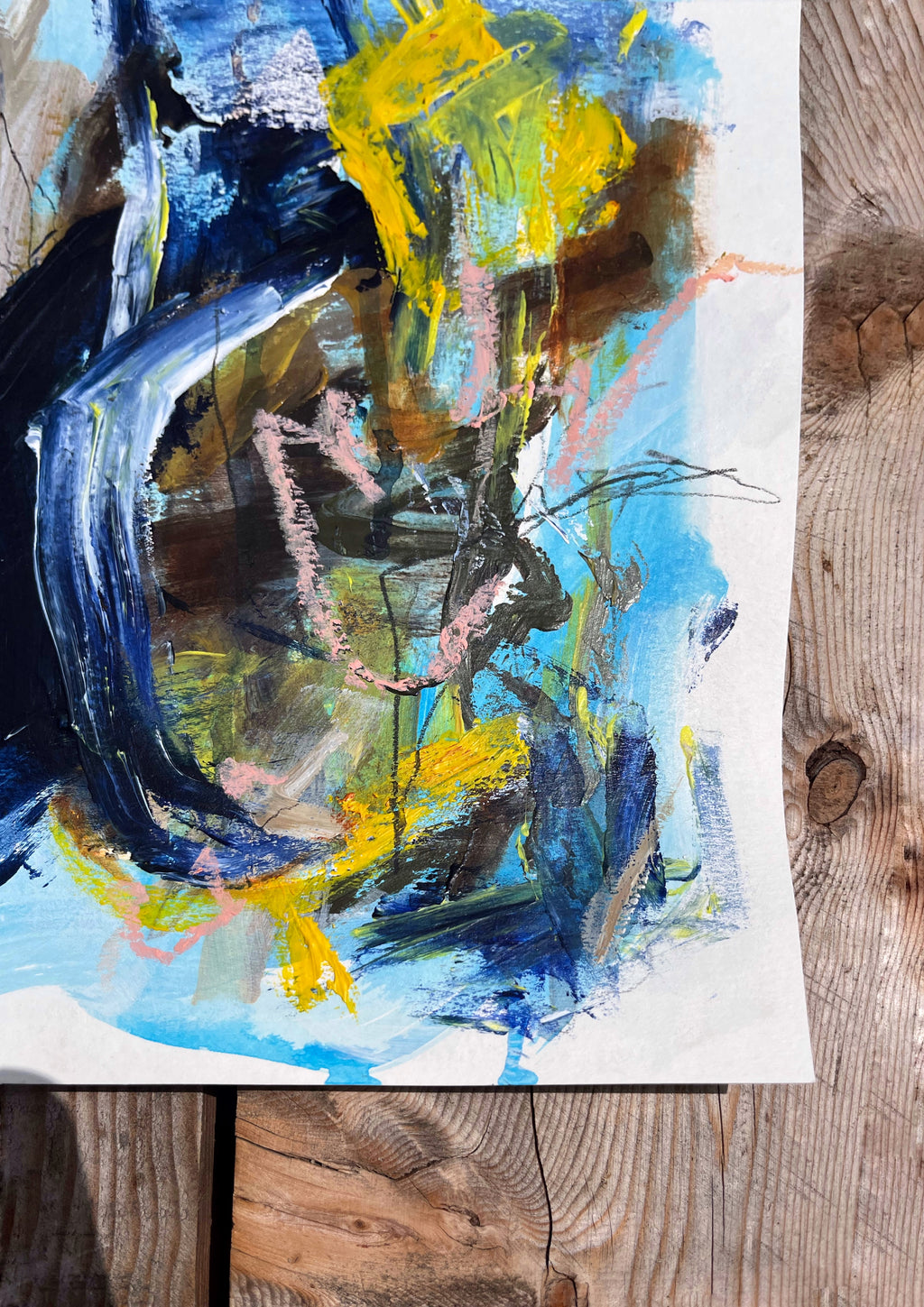 Painting by Elisa Gomez titled "Stanley Lake I" - 3.