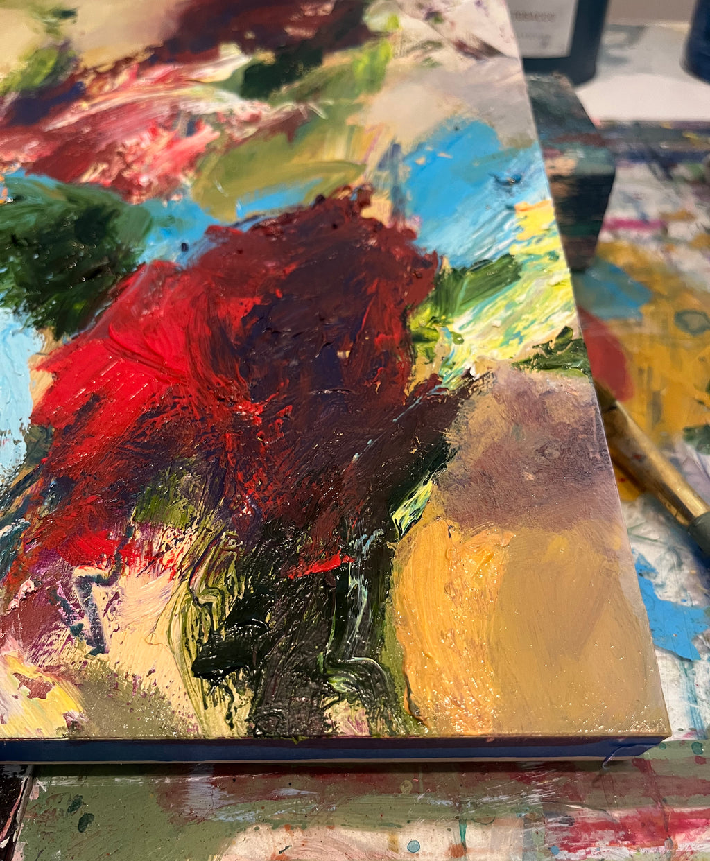 Painting by Elisa Gomez titled "Terrain Study XVI" - 4.