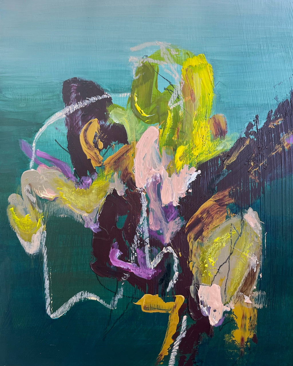 Painting by Elisa Gomez titled "Titus Lake" - 2.