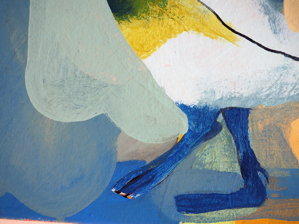 Painting by Emma Gerig titled "Back2Back Beak2Beak No.1" - 4.