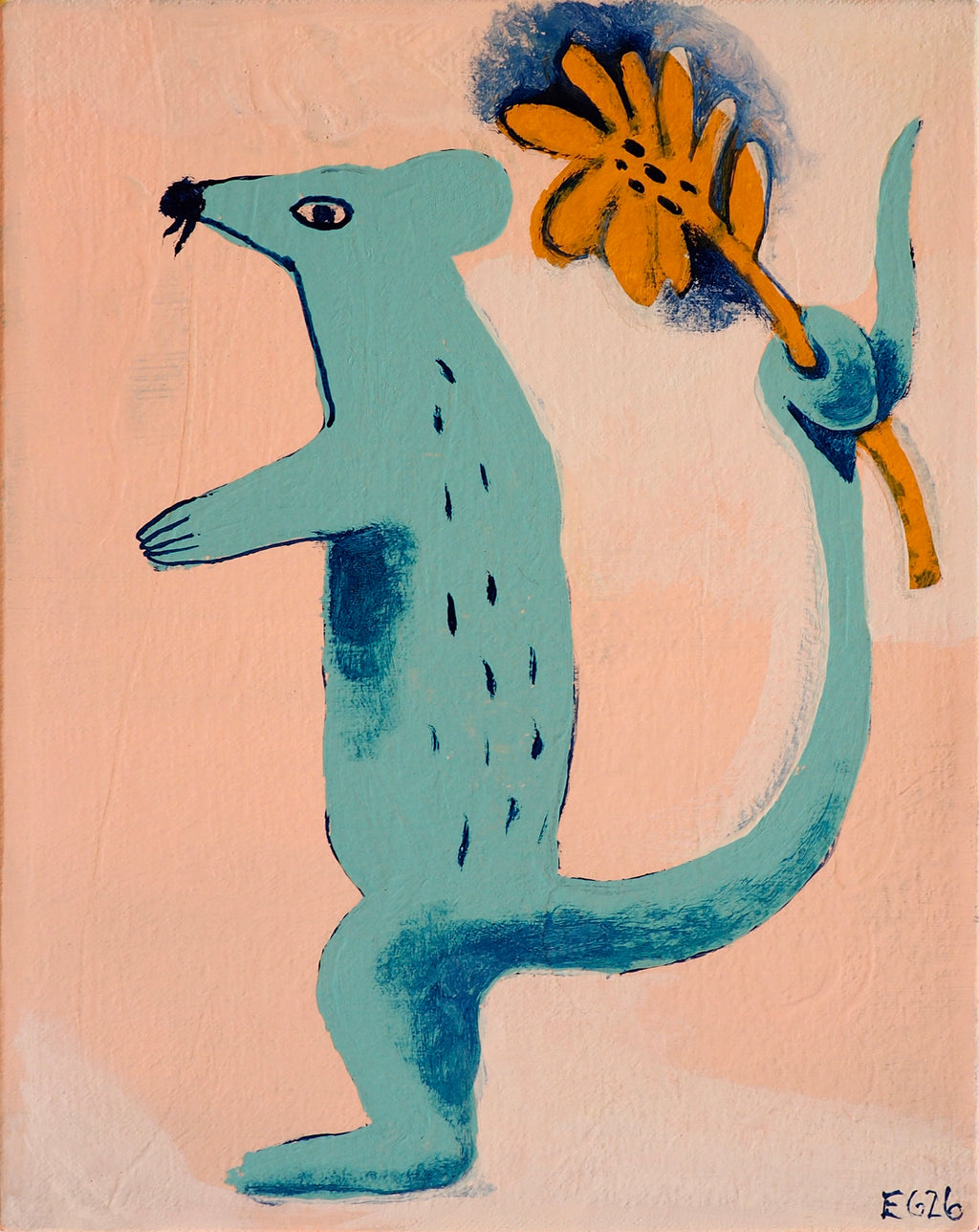 Painting by Emma Gerig titled "Field Mouse Day" - 2.