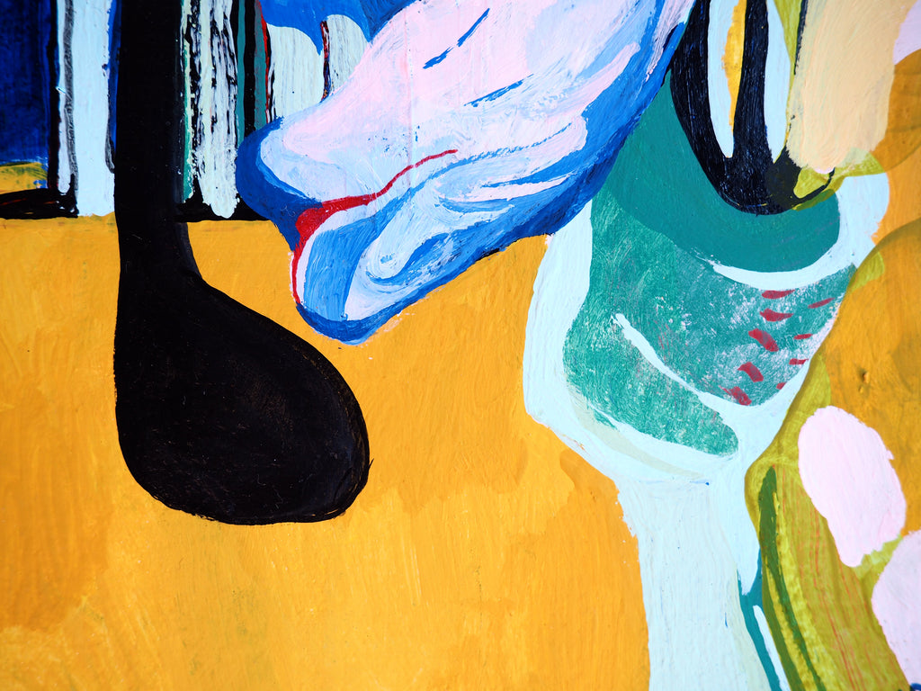 Painting by Emma Gerig titled "Flower Thing" - 5.
