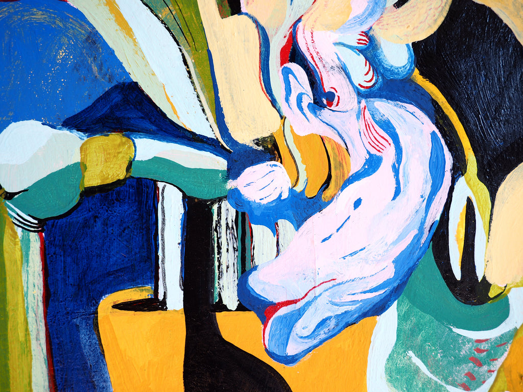 Painting by Emma Gerig titled "Flower Thing" - 3.
