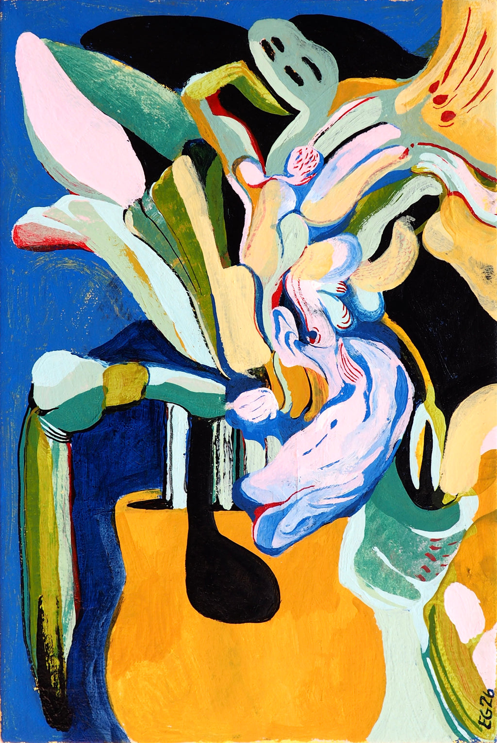 Painting by Emma Gerig titled "Flower Thing" - 2.