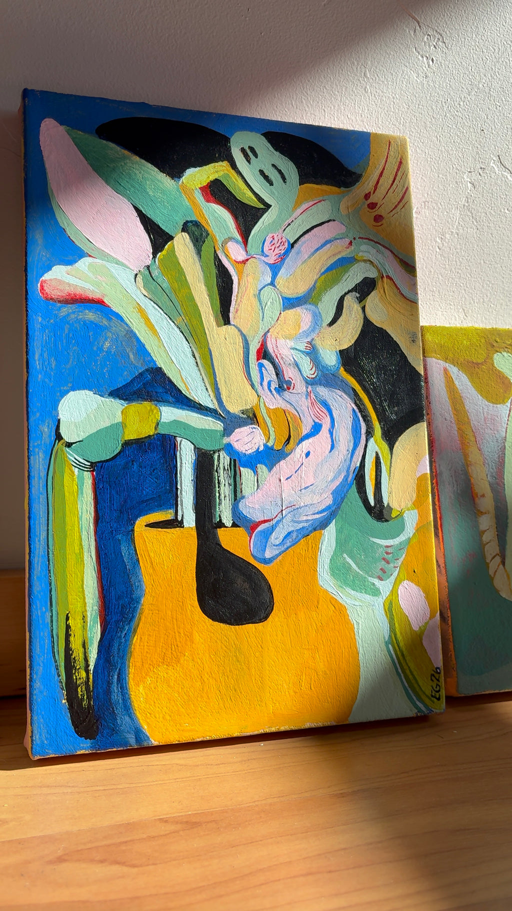 Painting by Emma Gerig titled "Flower Thing" - 8.