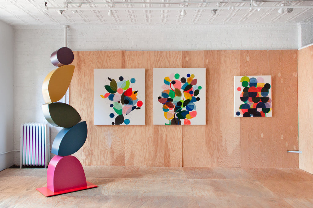 Painting by Vicki Sher titled "Crossed Path" - 3.