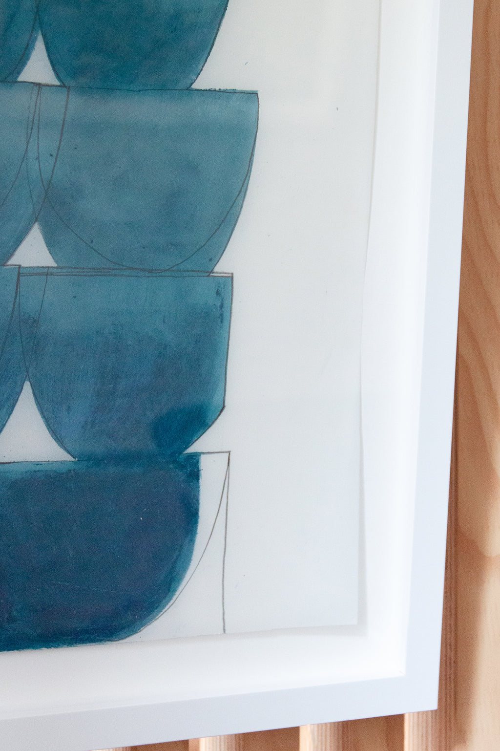 Drawing by Vicki Sher titled "Spring Formal (Indigo)" - 4.
