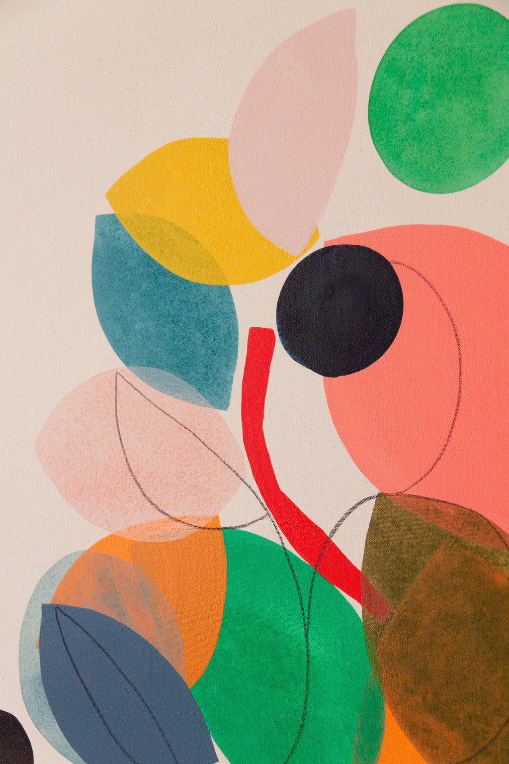 Painting by Vicki Sher titled "Crossed Path" - 5.