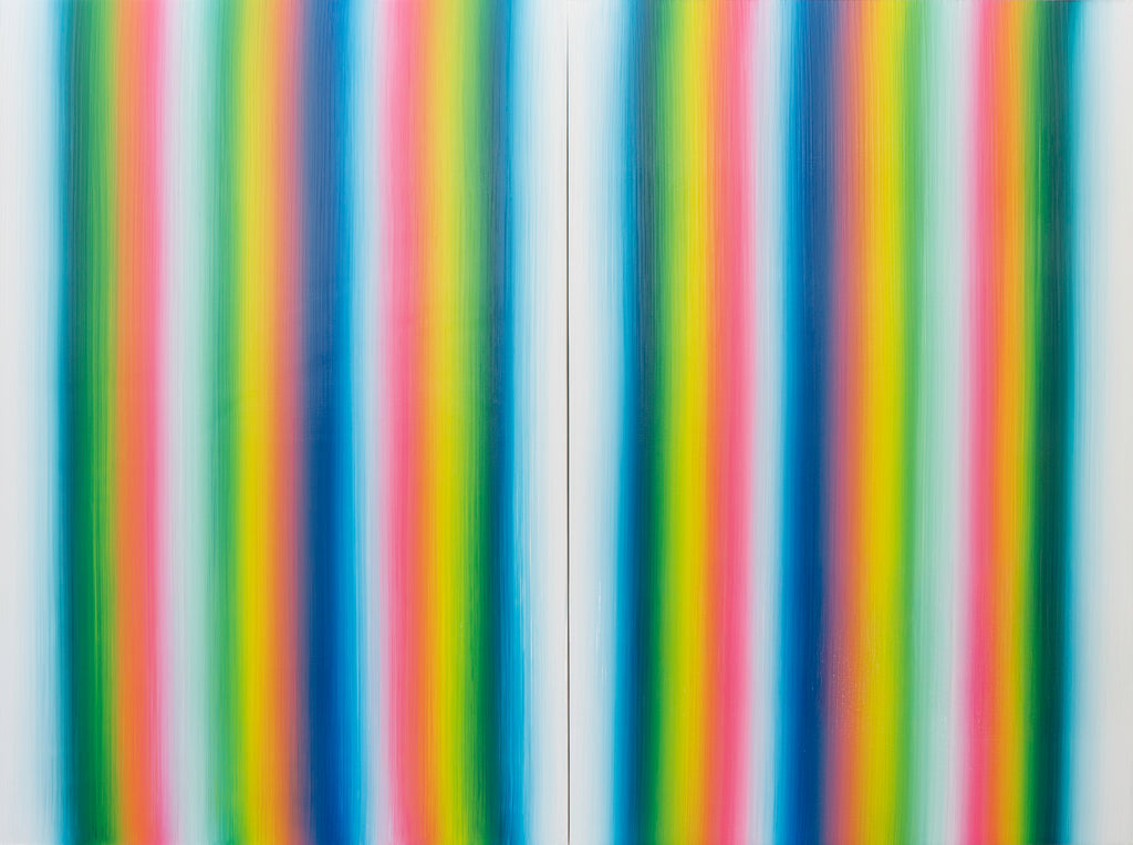 Painting by Erin D. Garcia titled "Balancing Light #1 (Diptych)" - 2.