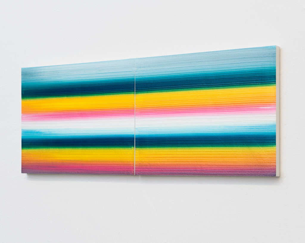 Painting by Erin D. Garcia titled "Balancing Light #3 (Diptych)" - 4.