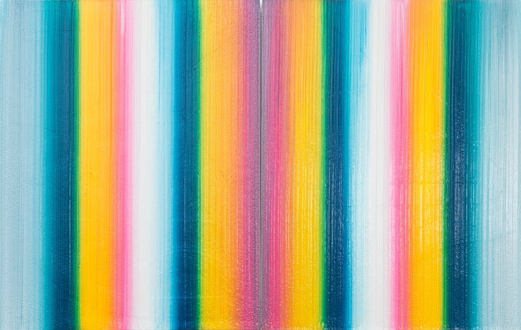 Painting by Erin D. Garcia titled "Balancing Light #3 (Diptych)" - 2.