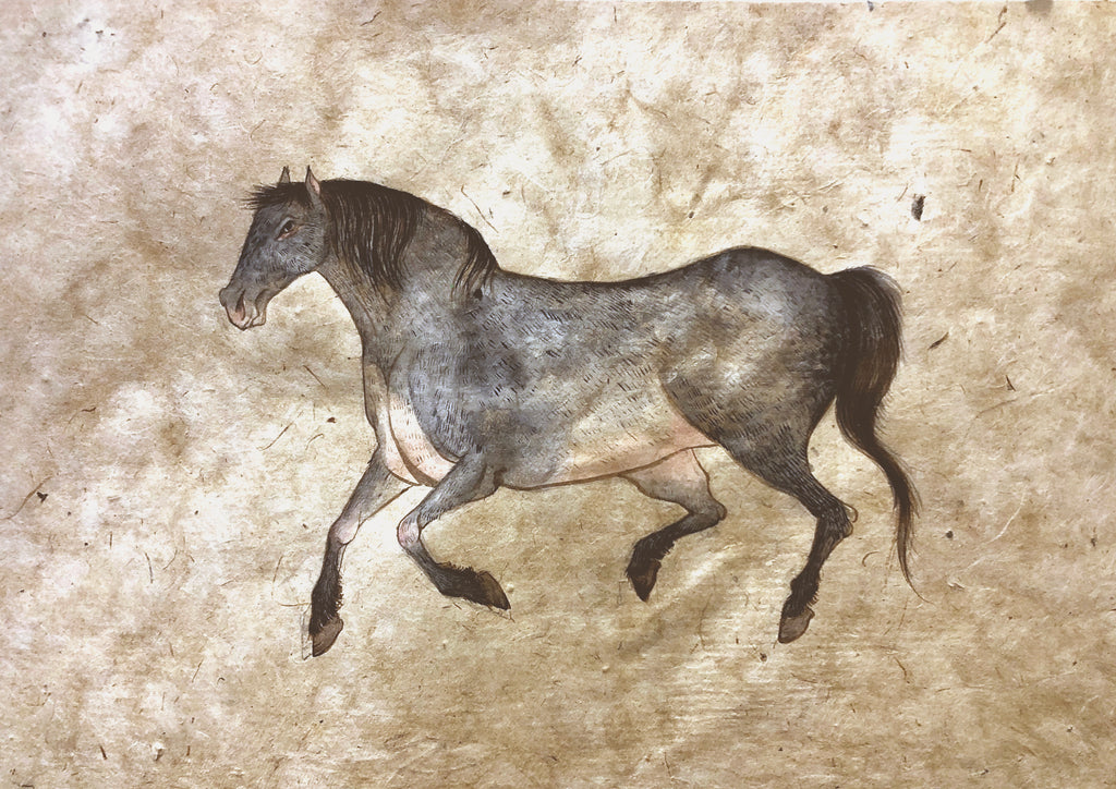 Drawing by Fay Ku titled "Horse II" - 2.