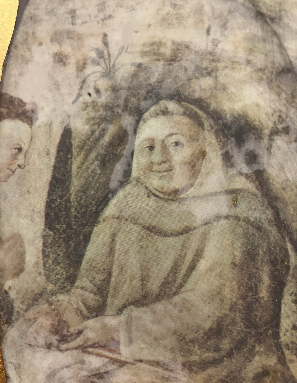 Mixed Media by Fay Ku titled "Untitled (Renaissance Profile Portrait)" - 4.