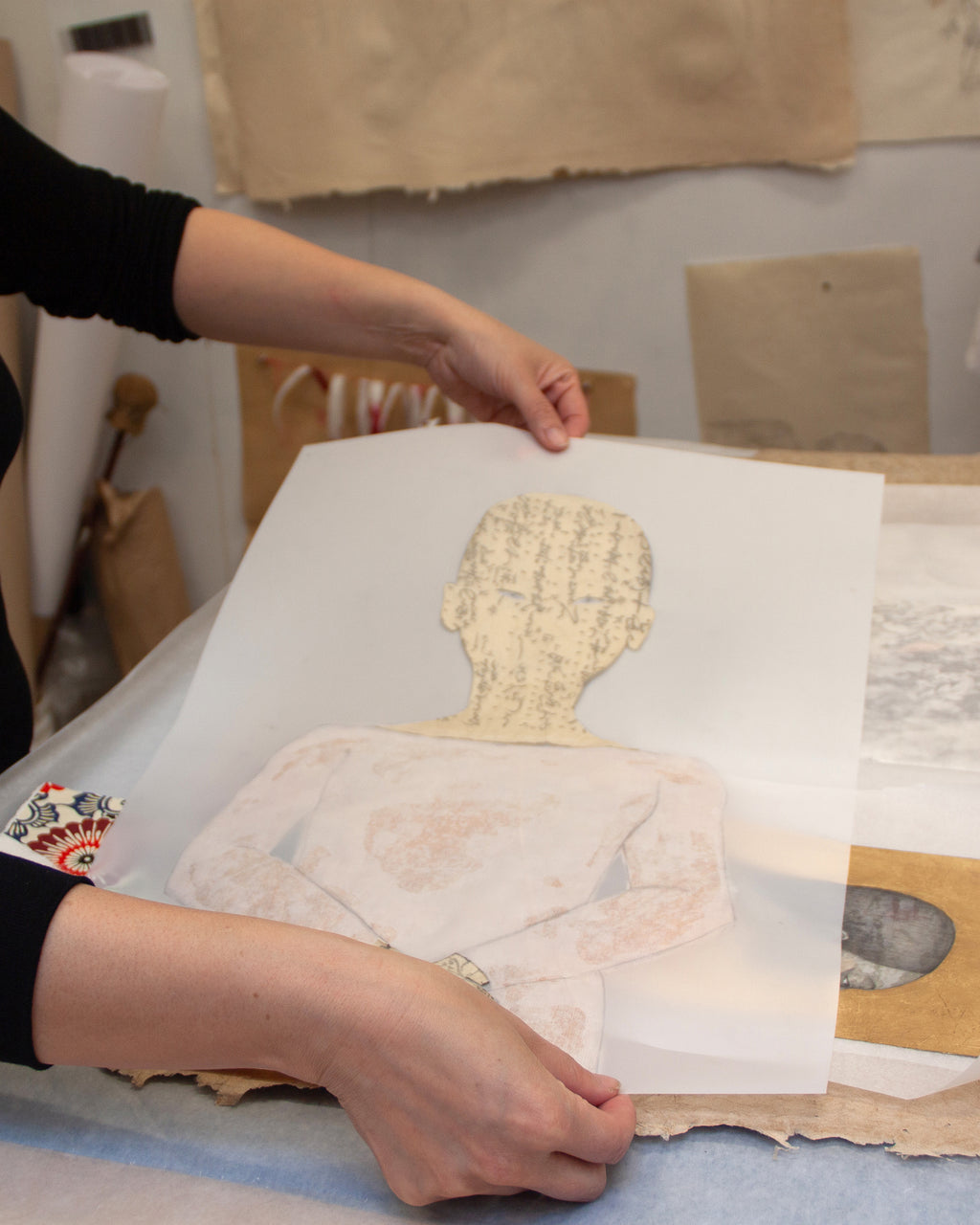 Mixed Media by Fay Ku titled "Untitled Portrait" - 4.