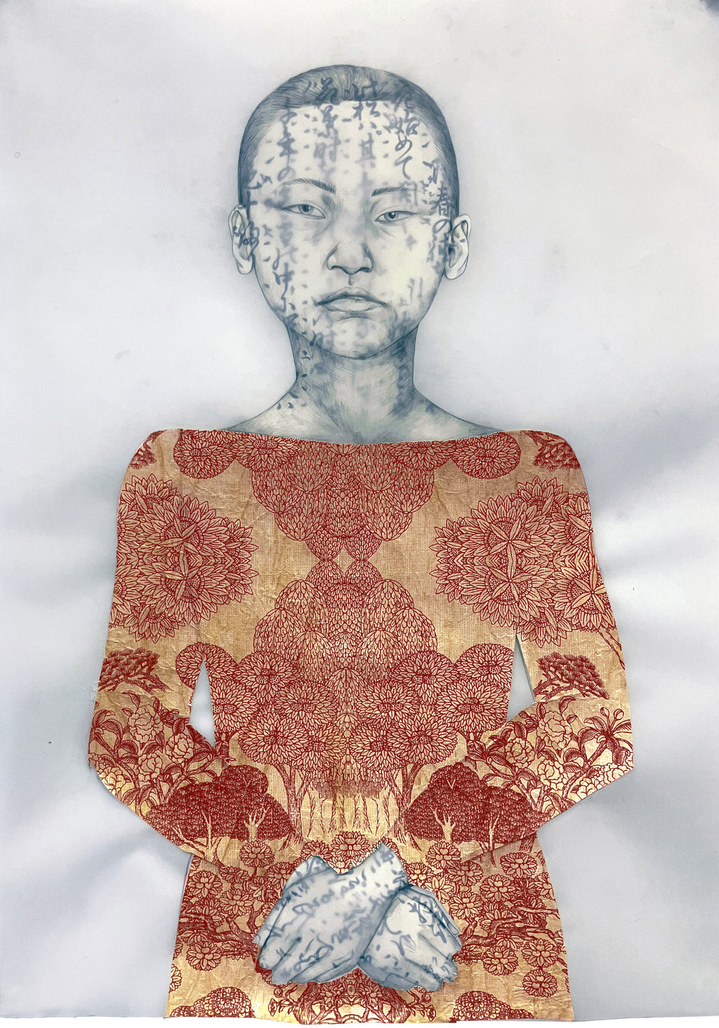 Mixed Media by Fay Ku titled "Untitled Portrait" - 2.