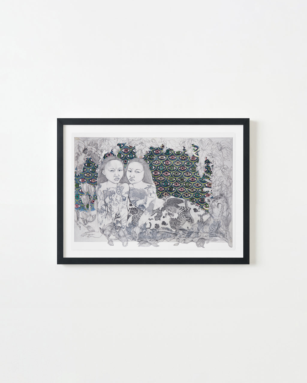 Drawing by Fay Ku titled "The Jungle Has Eyes" - 3.