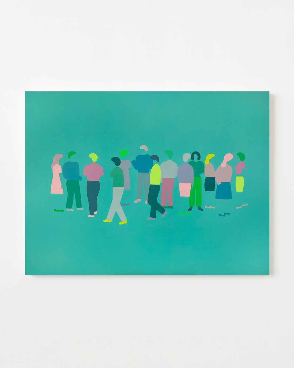 Thirteen Walk (Turquoise and Pink) | Dana Bell | Buy Original Art