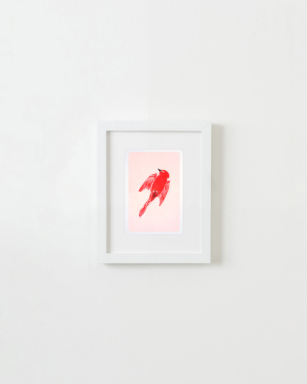 Print by Langdon Graves titled "Dead Bird (Mourning, red)" - 1.