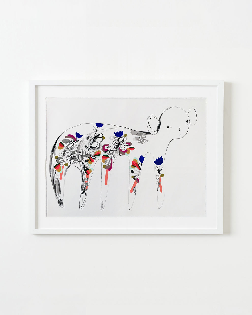 Drawing by Rebeca Raney titled "Animal #11" - 1.