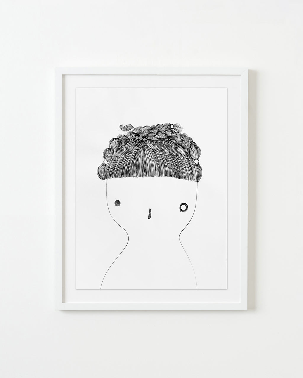 Drawing by Rebeca Raney titled "Hair Drawing #13" - 1.