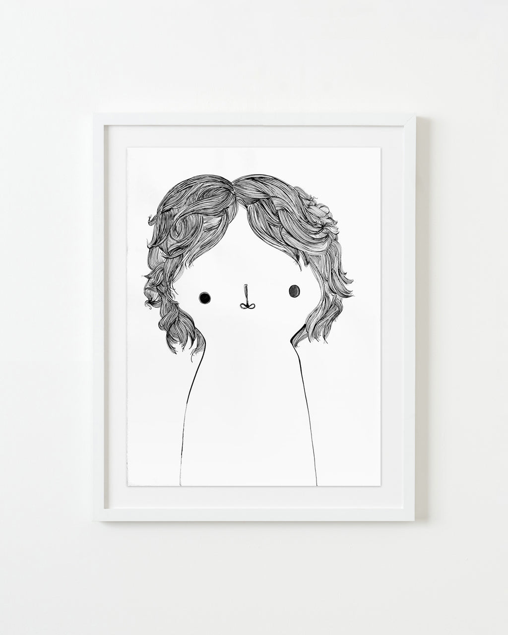 Drawing by Rebeca Raney titled "Hair Drawing #14" - 1.