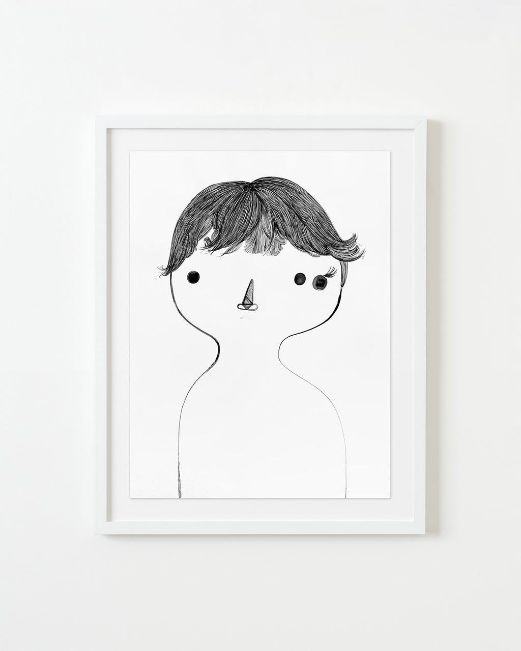Drawing by Rebeca Raney titled "Hair Drawing #18" - 1.