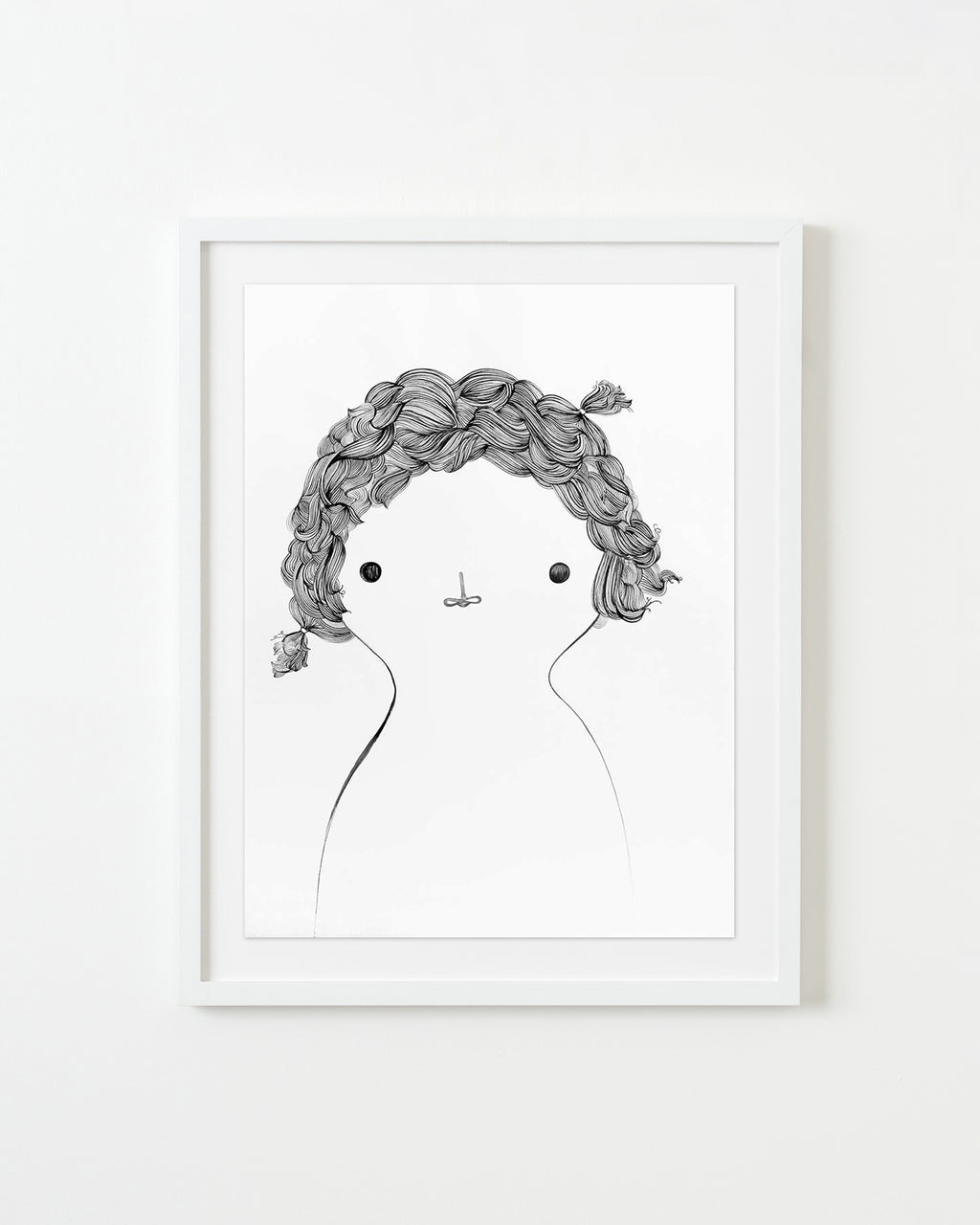 Painting by Rebeca Raney titled "Hair Drawing #24" - 1.