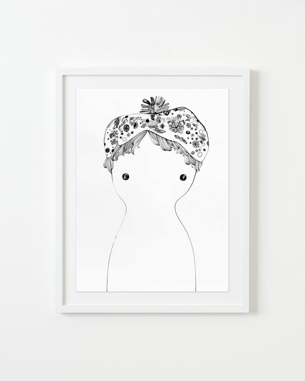 Painting by Rebeca Raney titled "Hair Drawing #25" - 1.